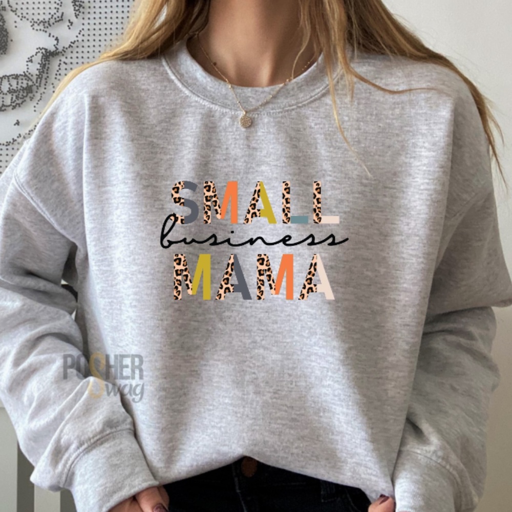 "Small Business Mama" Graphic Crewneck Sweatshirt